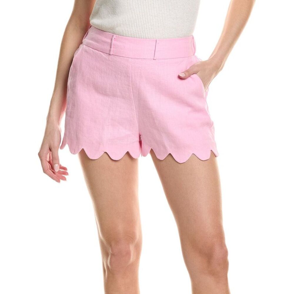 Tyler Böe Womens  Kennedy Linen Scallop Short, Pink